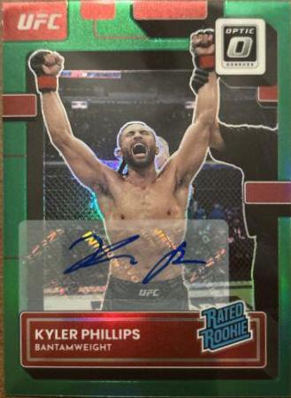 Kyler Phillips 2023 Panini Donruss Optic UFC Base Rated Rookies Signatures #109 Green