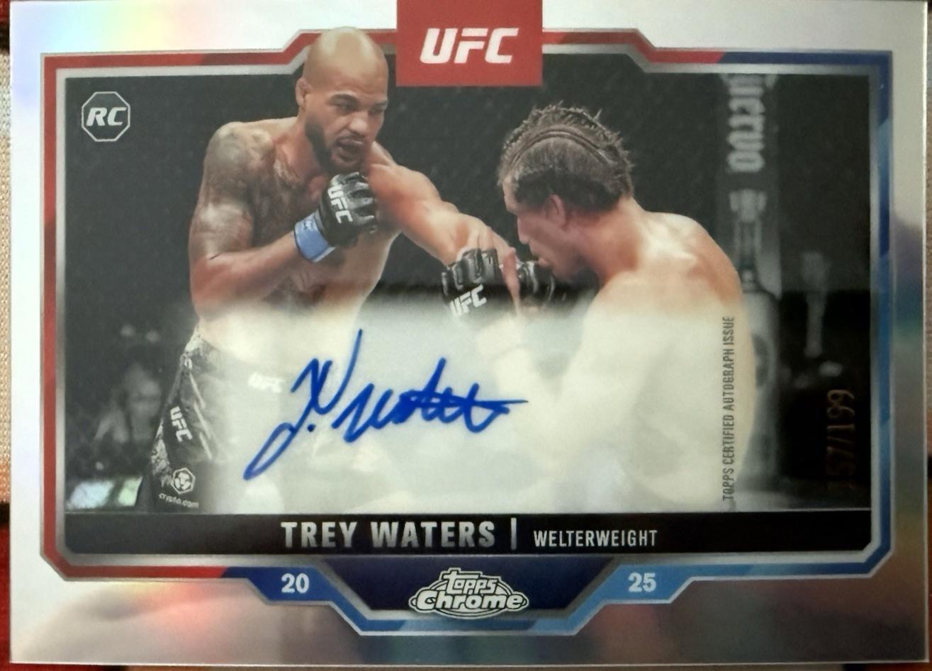 Trey Waters 2025 Topps Chrome UFC Chrome Rookie Autographs #CRA-TW Refractor