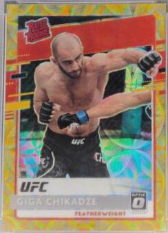 Giga Chikadze 2021 Panini Chronicles UFC Base Optic Rated Rookies #205 Asia Gold