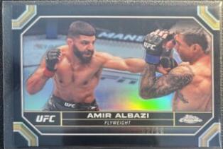 Amir Albazi 2024 Topps Chrome UFC Base #16 Black Refractor