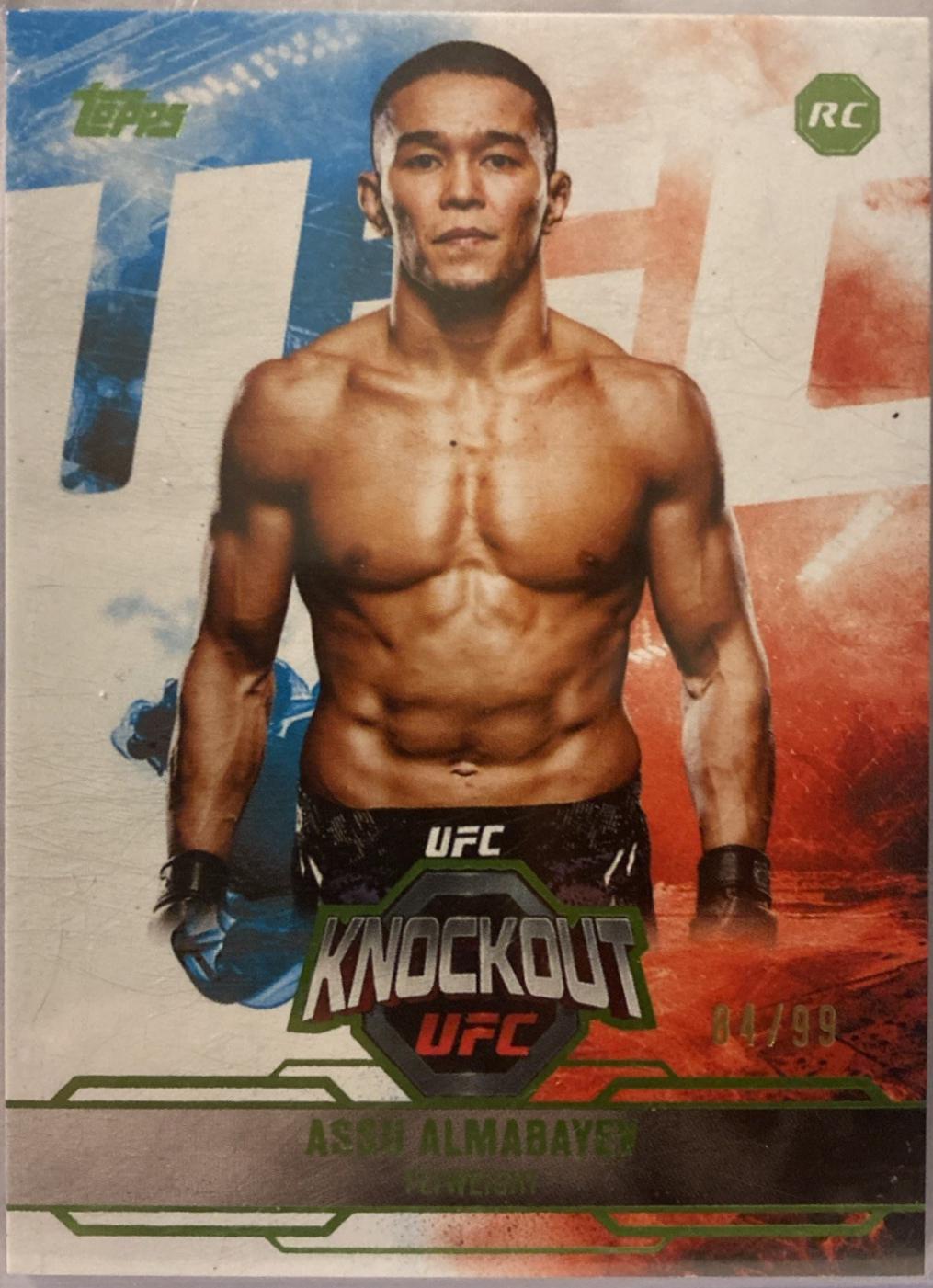 Assu Almabayev 2025 Topps Knockout UFC Base #27 Lime Green