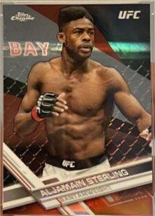 Aljamain Sterling 2017 Topps Chrome UFC Base #67 Red