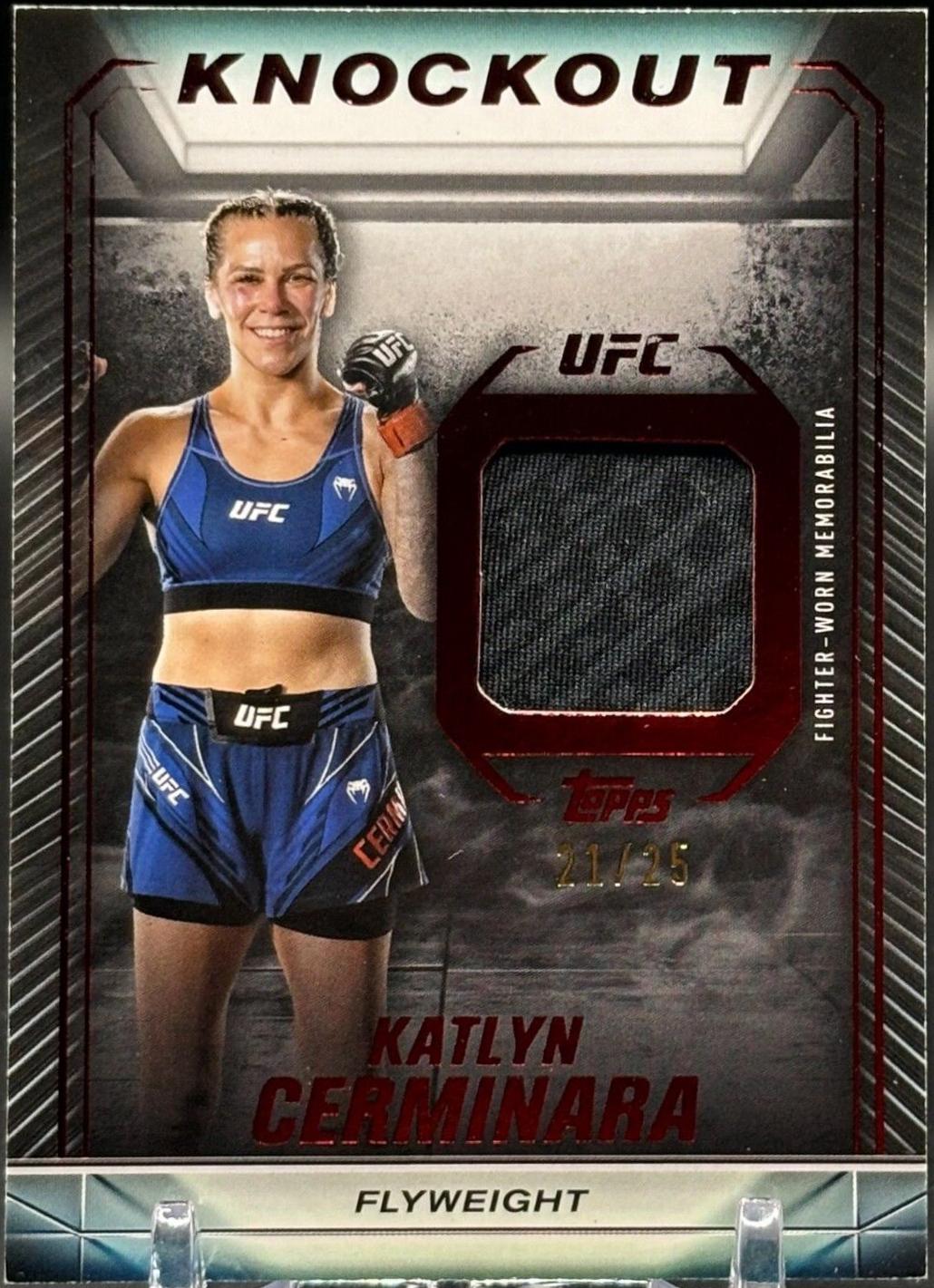 Katlyn Cerminara 2024 Topps Knockout UFC Knockout Relics #KR-KC Red