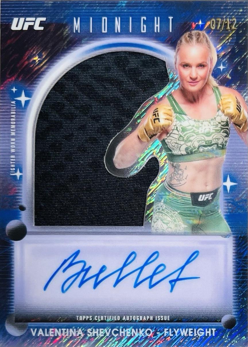 Valentina Shevchenko 2025 Topps Midnight UFC Relic Autographs #VRA-VS Midnight
