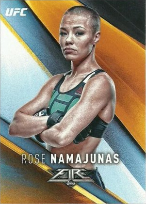 Rose Namajunas 2017 Topps UFC Fire Base #50 Blue