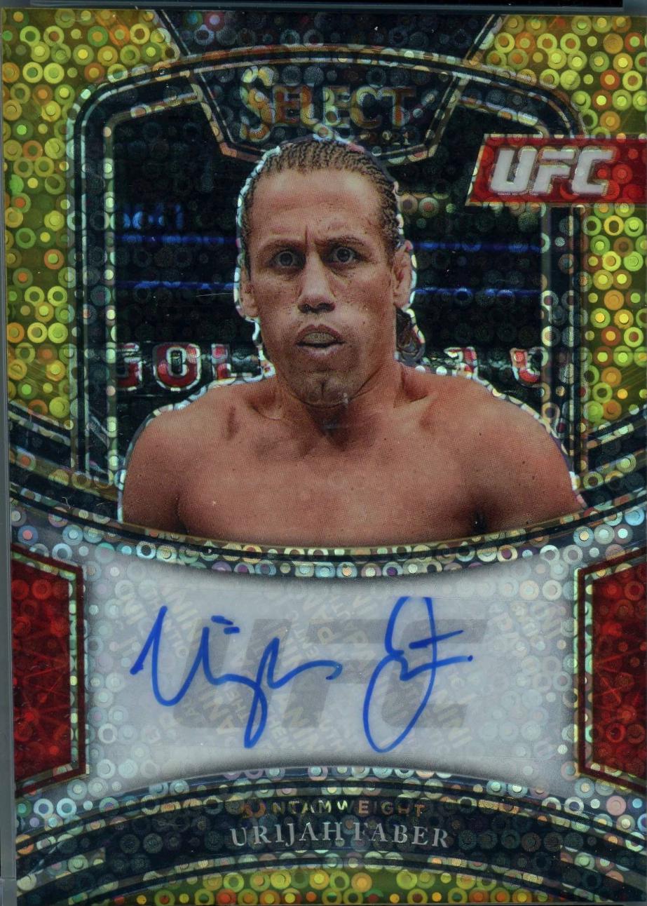 Urijah Faber 2021 Panini Select UFC Signatures #10 Gold Prizms