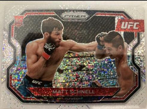 Matt Schnell 2021 Panini Prizm UFC Base #109 White Sparkle