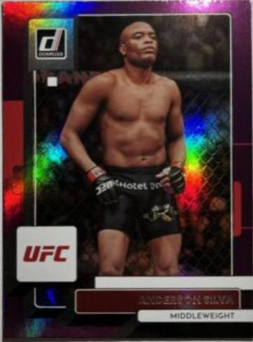Anderson Silva 2023 Panini Donruss UFC Base #181 Purple Flood