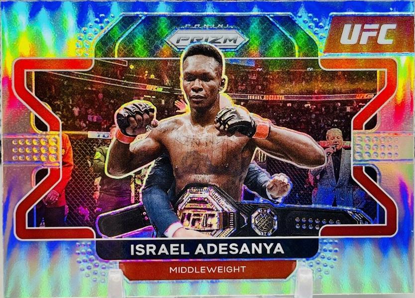 Israel Adesanya 2022 Panini Prizm UFC Base #23 Silver