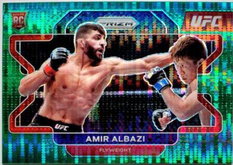 Amir Albazi 2022 Panini Prizm UFC Base #75 Green Pulsar