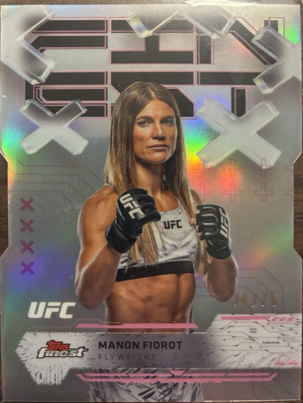 Manon Fiorot 2025 Topps Finest UFC Base Common #20 Black Refractor