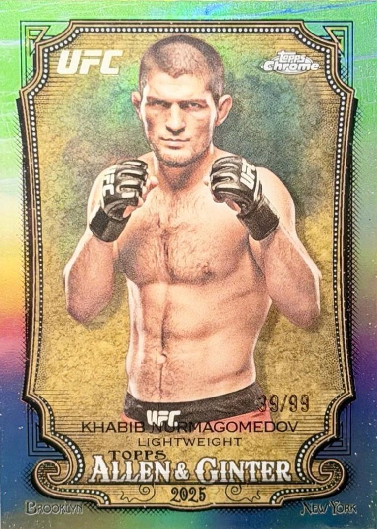 Khabib Nurmagomedov 2026 Topps Chrome UFC Allen & Ginter #AG-23 Green Refractor