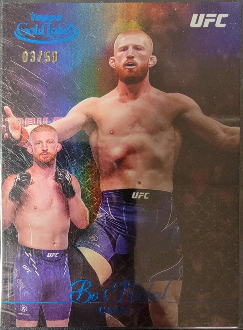 Bo Nickal 2024 Topps Gold Label UFC Base Class III #37 Blue