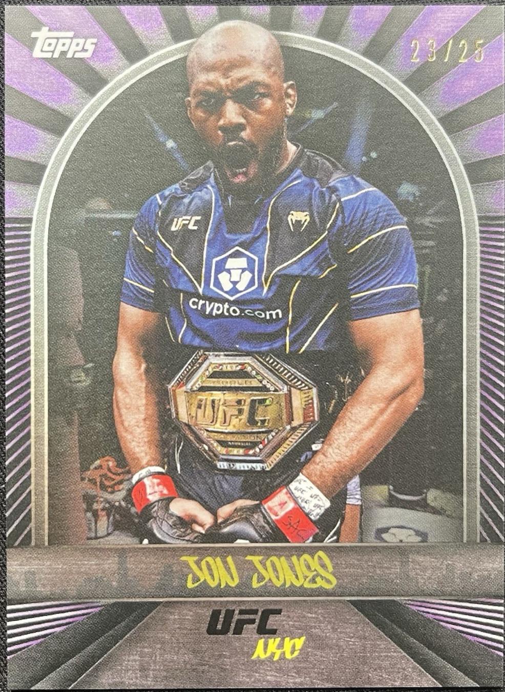 Jon Jones 2024 Topps UFC NYC Base #1 Purple