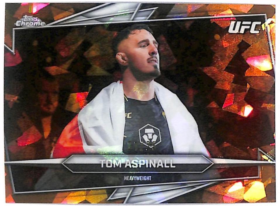 Tom Aspinall 2026 Topps Chrome UFC Base #80 Orange Refractor