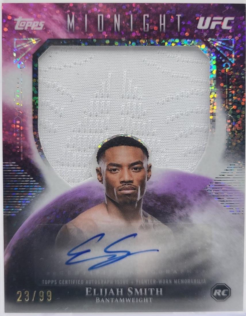 Elijah Smith 2026 Topps Midnight UFC Rookie Relic Autographs #RRA-ES Twilight