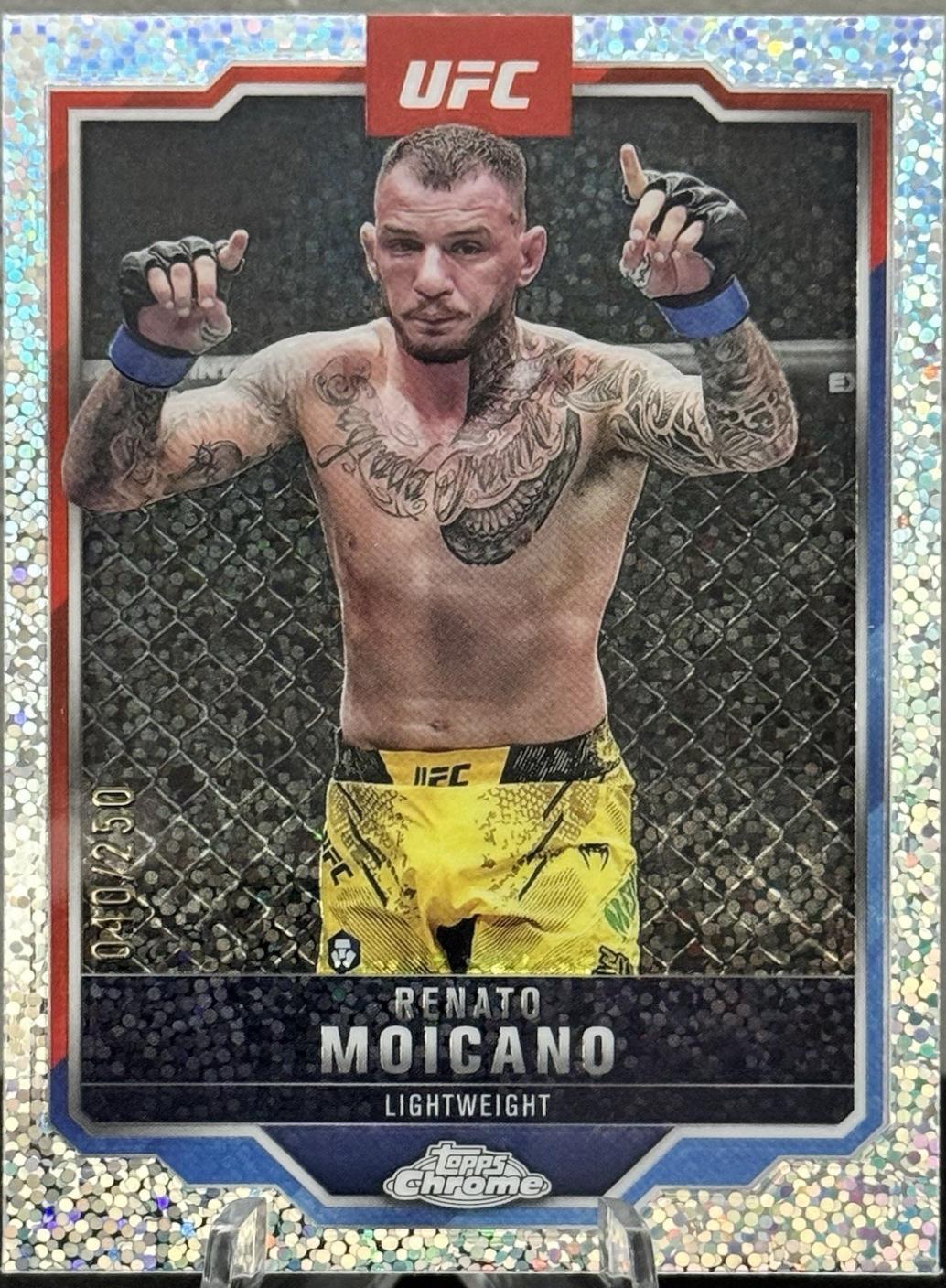 Renato Moicano 2025 Topps Chrome UFC Base #174 Speckle Refractor