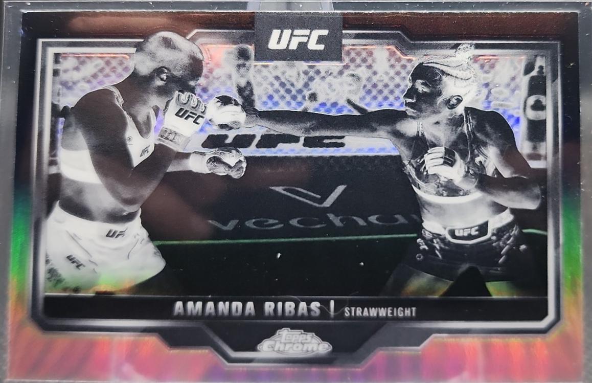 Amanda Ribas 2025 Topps Chrome UFC Base #184 Negative Refractor