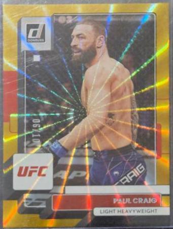 Paul Craig 2023 Panini Donruss UFC Base #77 Gold Laser