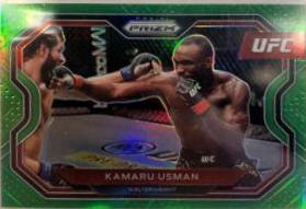 Kamaru Usman 2021 Panini Prizm UFC Base #151 Neon Green