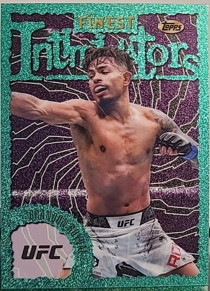 Brandon Royval 2024 Topps Finest UFC Intimidators #INT-30 Aqua Glitter Refractor