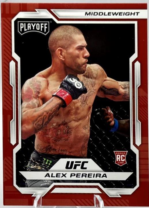 Alex Pereira 2023 Panini Chronicles UFC Base Playoff #165 Green