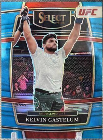 Kelvin Gastelum 2022 Panini Select UFC Concourse #38 Blue Prizm