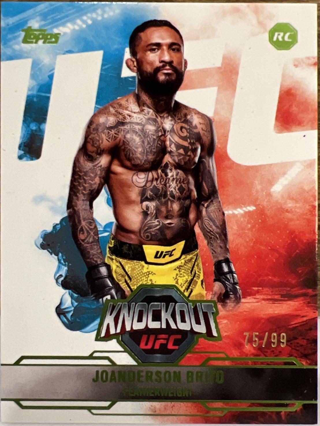 Joanderson Brito 2025 Topps Knockout UFC Base #98 Lime Green