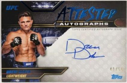 Drew Dober 2024 Topps Knockout UFC Attested Autographs #ATT-DDR Blue