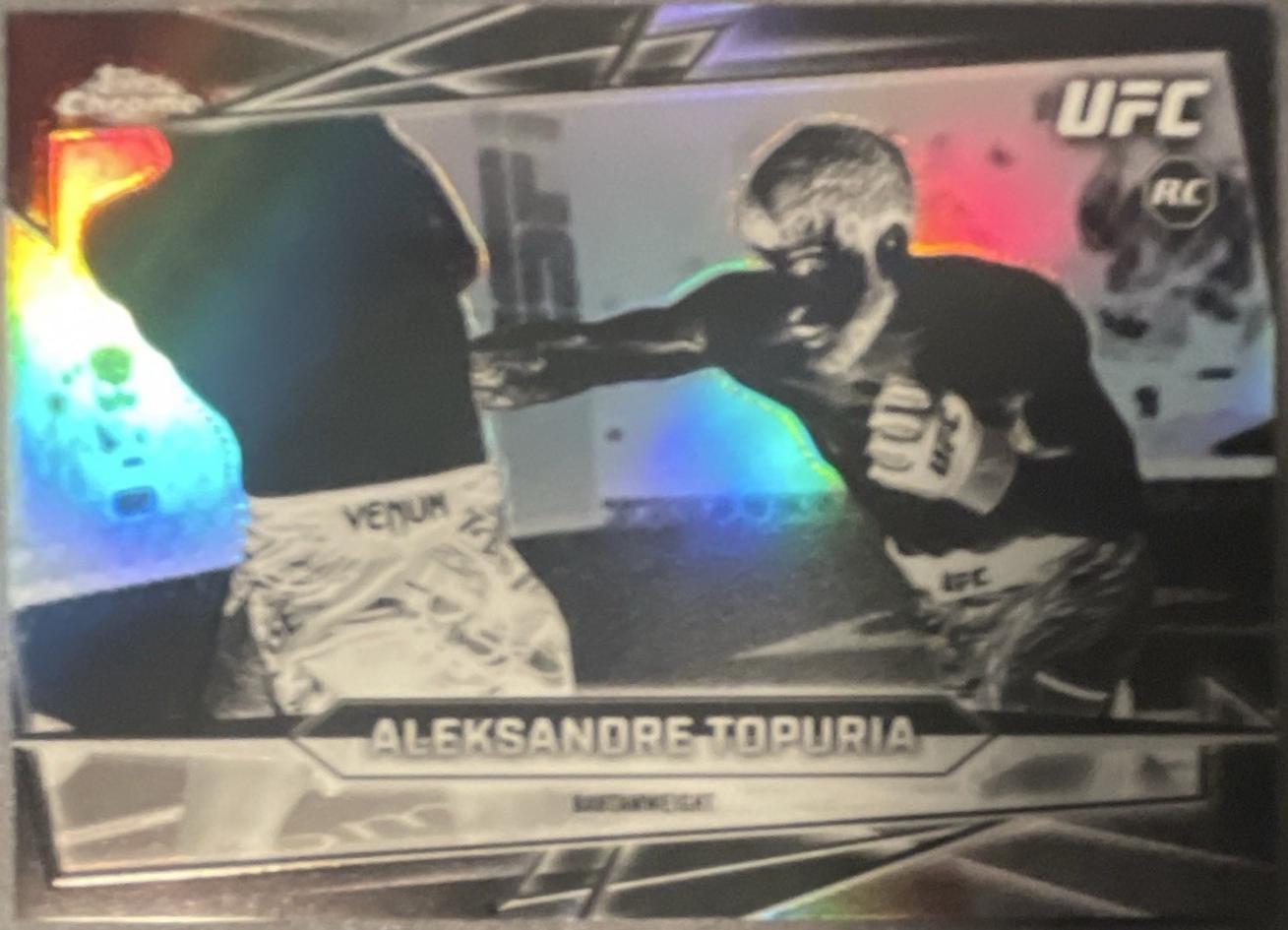 Aleksandre Topuria 2026 Topps Chrome UFC Base #187 Negative Refractor
