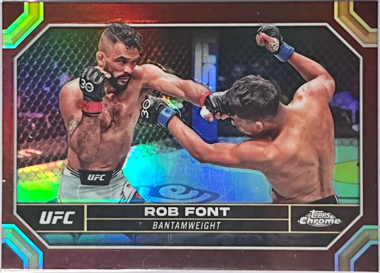 Rob Font 2024 Topps Chrome UFC Base #164 Magenta Refractor