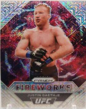 Justin Gaethje 2021 Panini Prizm UFC Fireworks #10 Mojo