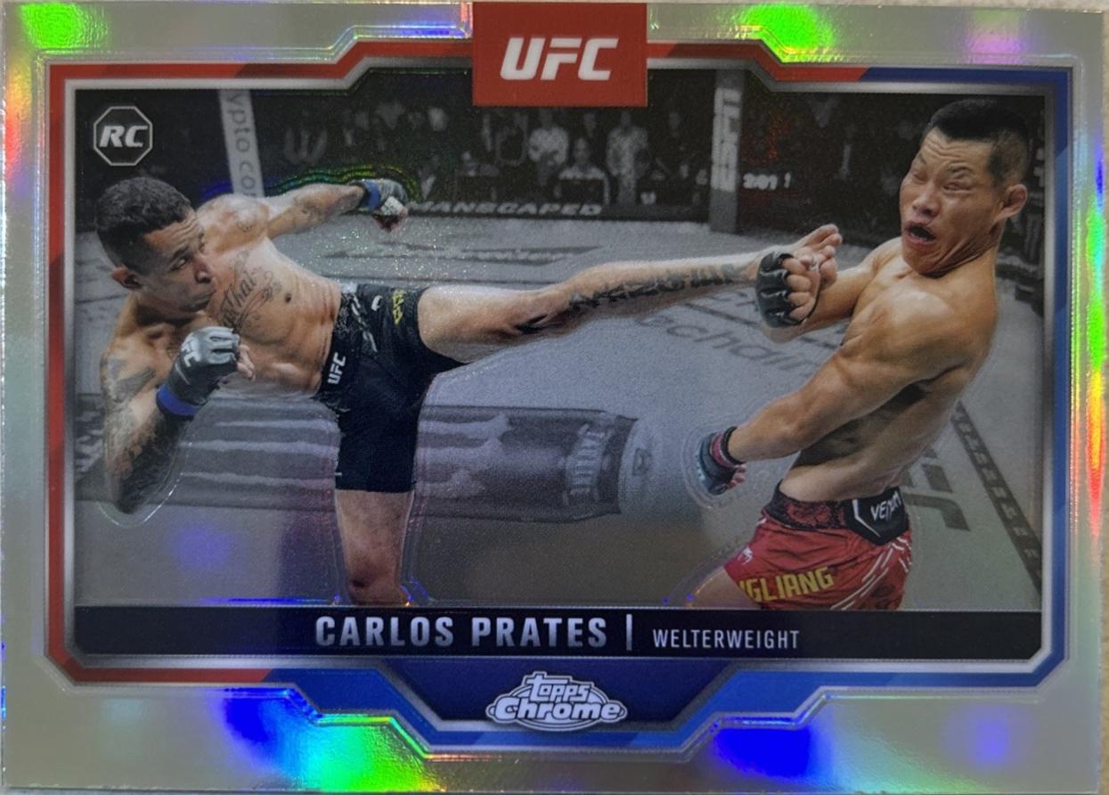 Carlos Prates 2025 Topps Chrome UFC Base #40 Refractor