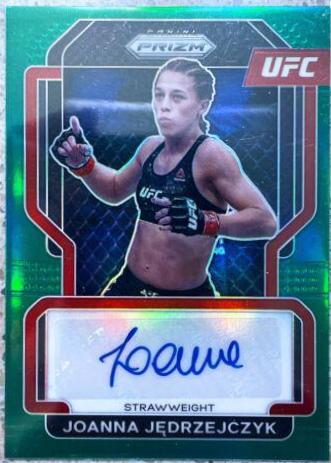 Joanna Jędrzejczyk 2022 Panini Prizm UFC Signatures #10 Green