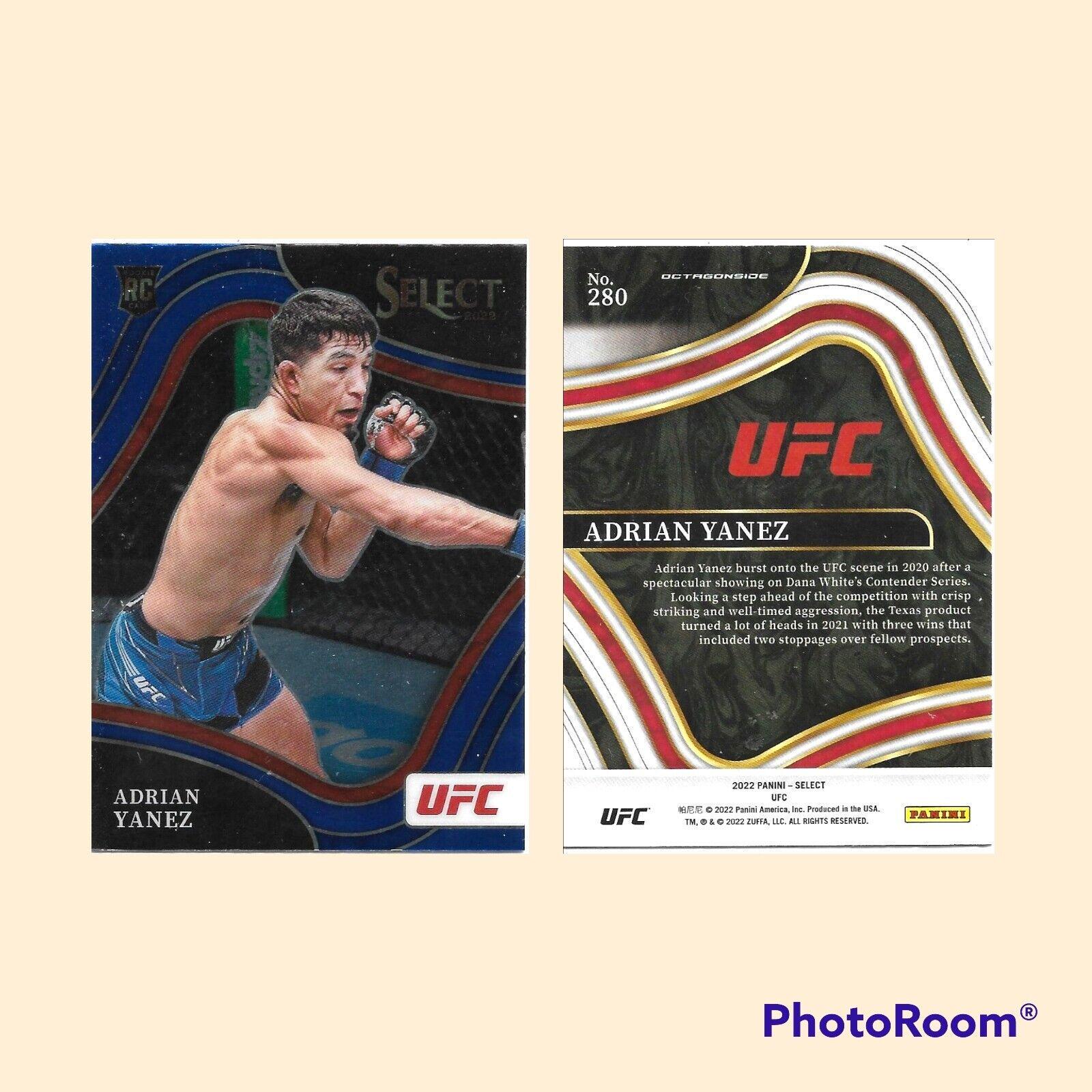 Adrian Yanez 2022 Panini Select UFC Octagonside #280 Blue Prizm