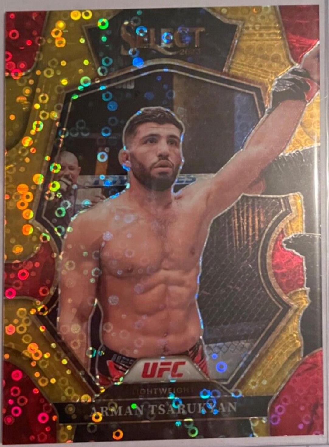 Arman Tsarukyan 2023 Panini Select UFC Premier Level #188 Gold Disco