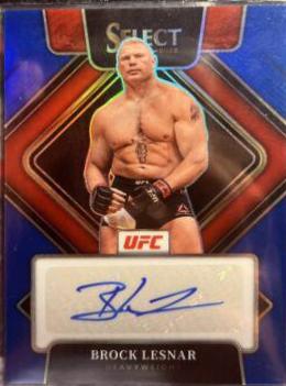 Brock Lesnar 2022 Panini Select UFC Signatures #25 Blue