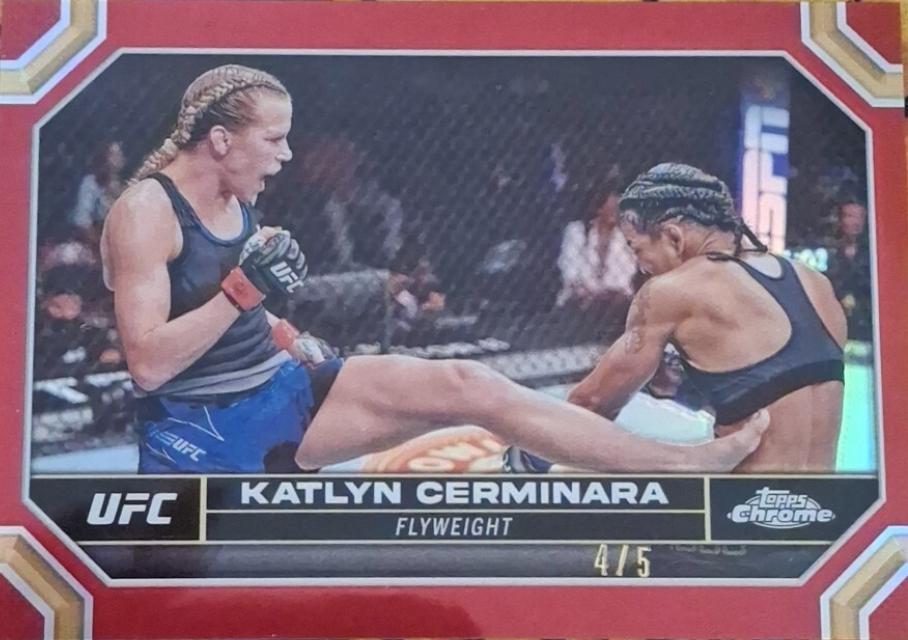 Katlyn Cerminara 2024 Topps Chrome UFC Base #107 Red Refractor