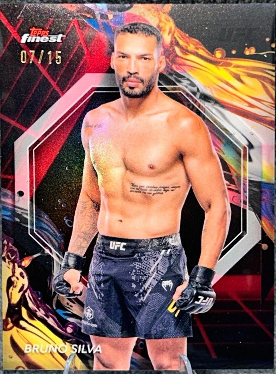 Bruno Silva 2024 Topps Finest UFC Base Uncommon #157 Superfractor