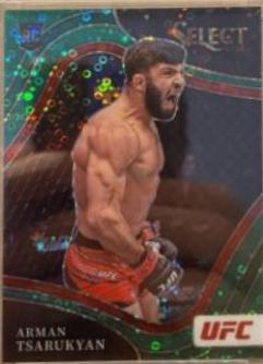 Arman Tsarukyan 2022 Panini Select UFC Octagonside #286 Green Disco