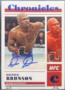 Derek Brunson 2023 Panini Chronicles UFC Chronicles Signatures #2 Blue
