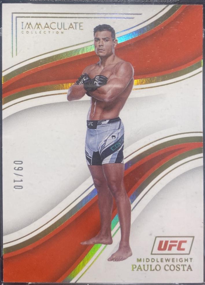 Paulo Costa 2023 Panini Immaculate Collection UFC Base #10 Gold