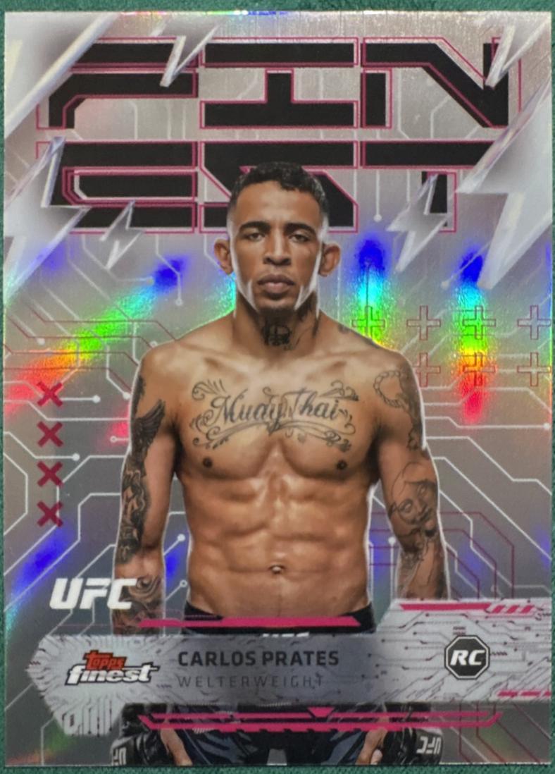 Carlos Prates 2025 Topps Finest UFC Base Common #87 Refractor