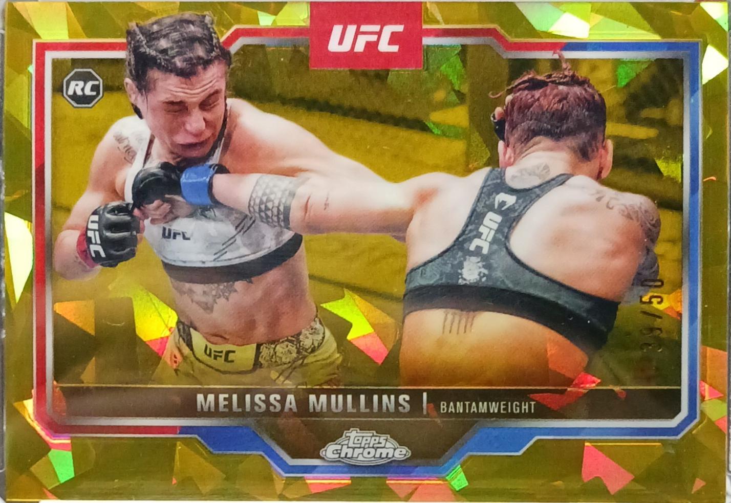 Melissa Mullins 2025 Topps Chrome Sapphire UFC Base Sapphire #197 Gold Sapphire