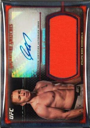 Georges St-Pierre 2019 Topps UFC Museum Collection Museum Autographs #MA-GSP Ruby