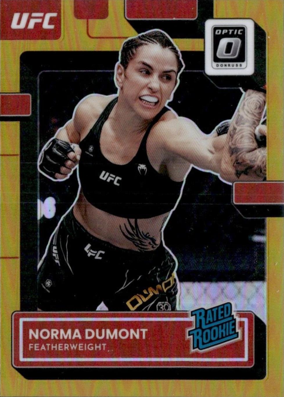 Norma Dumont 2023 Panini Donruss Optic UFC Base #133 Gold