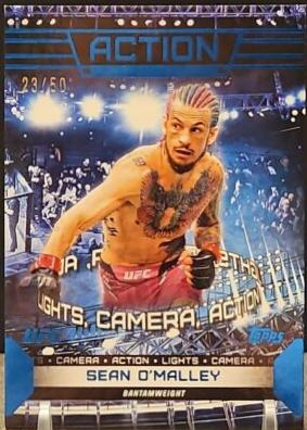 Sean O'Malley 2024 Topps Knockout UFC Action (Lights, Camera, Action) #ACT-19 Blue