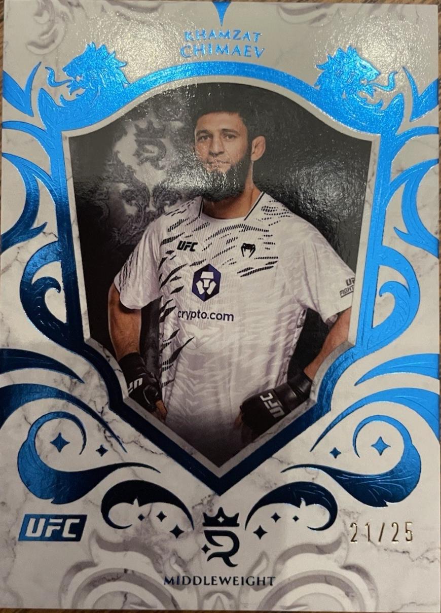 Khamzat Chimaev 2025 Topps Royalty UFC Base #47 Blue