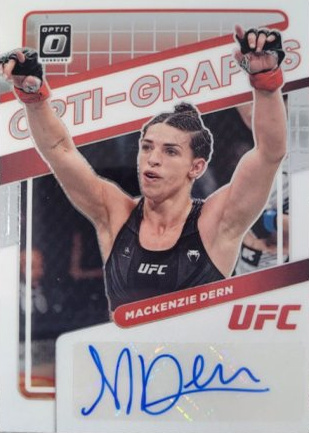 Mackenzie Dern 2022 Panini Donruss Optic UFC Opti-Graphs #38 Purple Stars FOTL