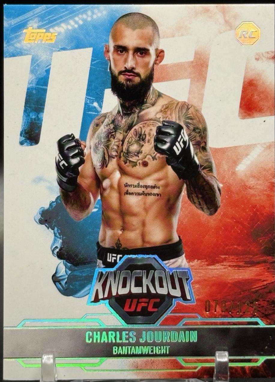 Charles Jourdain 2025 Topps Knockout UFC Base #49 Holo Silver